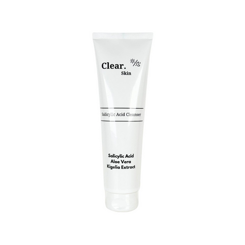 Clear. Skin Acne Tonic labelled Acne Hydro Moisturiser – Salicylic Acid, Centella Asiatica, Green Tea Extract marketing graphic